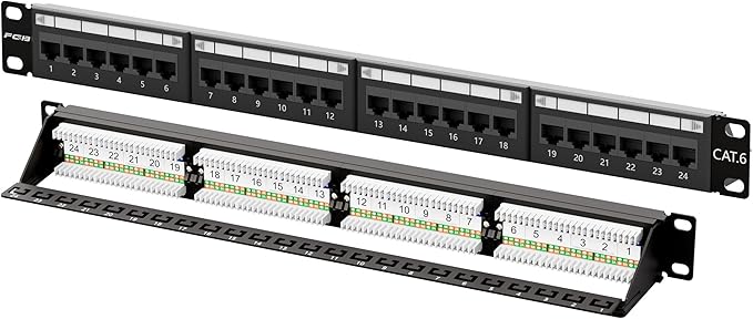 24-Port Cat6 Patch Panel Review – 1U Rackmount Network Patch Panel